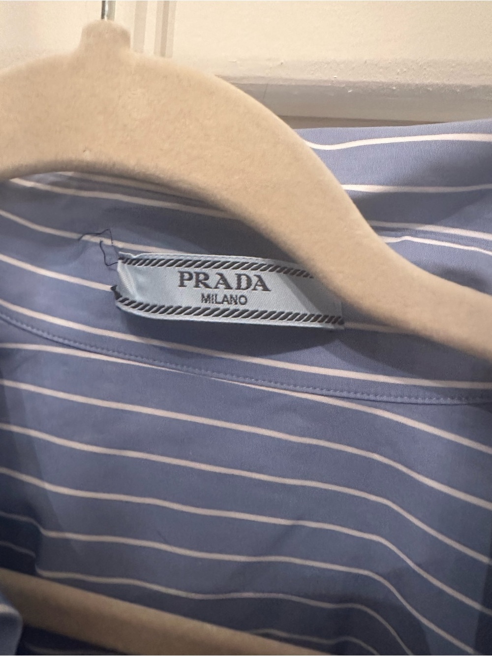 Blue Striped woMen’s Button-Up Shirt - Classic Dress Shirt - Picture 2 of 5